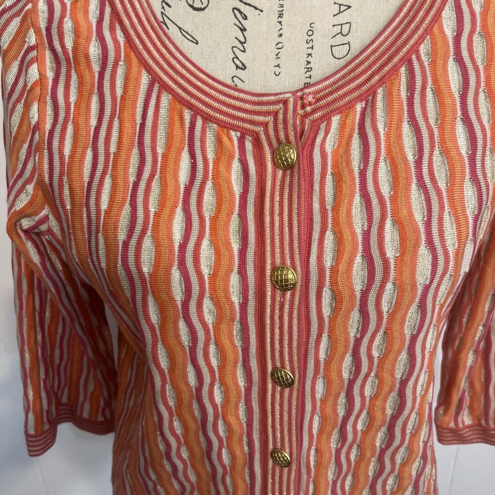 Sigrid Olsen Cardigan Button Front Size Medium Si… - image 3